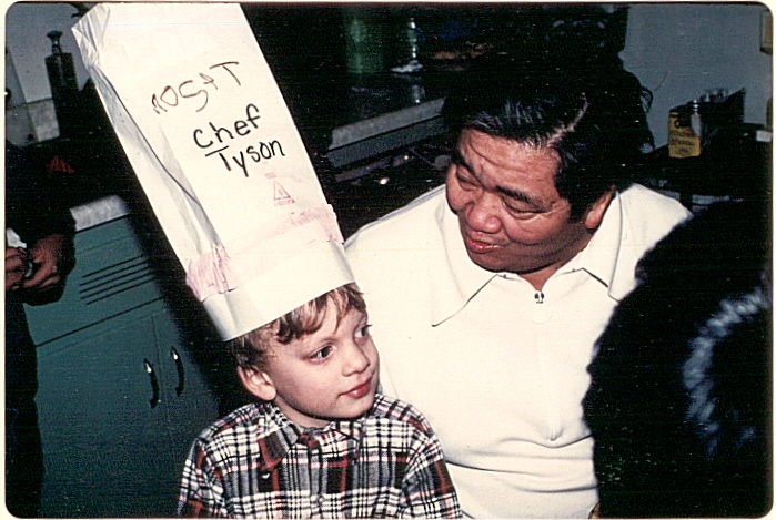 Tyson Chef hat Grandpa